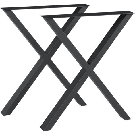 Tischgestell 2er Set Greith 72x59cm Schwarz [en.casa]