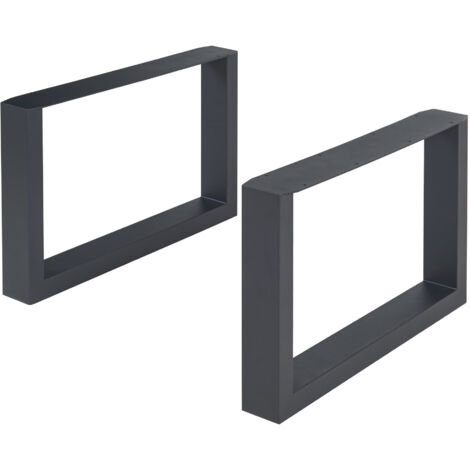 Tischgestell 2er Set Makers Stahl 40x64 cm Schwarz [en.casa]