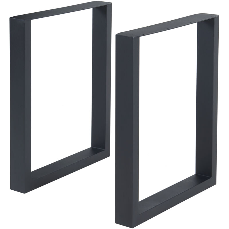 [en.casa] - Tischgestell 2er Set Makers Stahl 72x60 Cm Schwarz