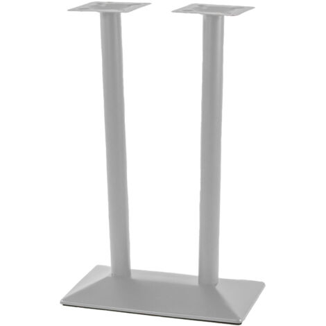 Tischgestell Bistrotische & Esstische Standfuß Doppelsäule Hoch 40x70x110 cm silber