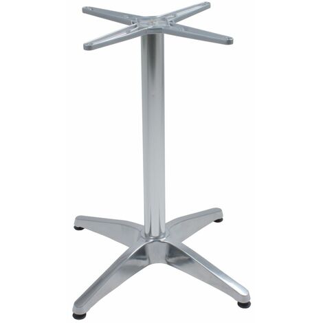 Tischgestell BRENTA 4-Fuß 66x66 cm Aluminumguss/Silberoptik (grau) 305130
