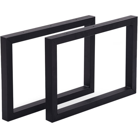 Tischgestell Lunderskov 2er-Set Stahl 35x50cm Schwarz [en.casa]