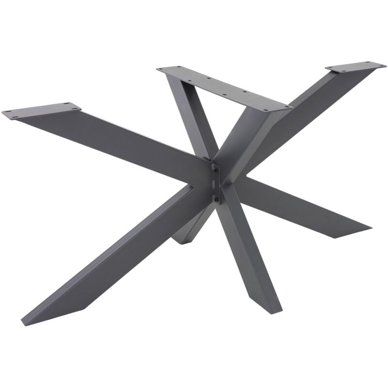 Ml-design - Tischgestell Spider 78x71x150 Cm, Anthrazit, Kreuzgestell Kreuz X-design Tischfüße Möbelfüße, Schwerlast Tischkufen Stahl, Metall