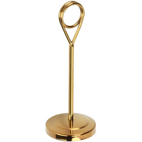 Tischkartenhalter aus Edelstahl, farbecht, leicht, Fotoclip für Hotel/Restaurant, 15,5 cm, goldfarben