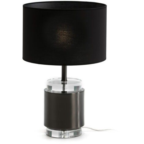Tischlampe 14X14X33 Acryl/Schwarzes Metall