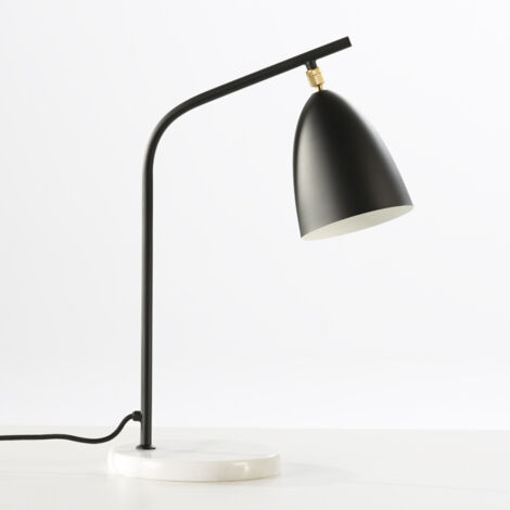 Tischlampe 37X22X54 Marmor/Schwarzes Metall