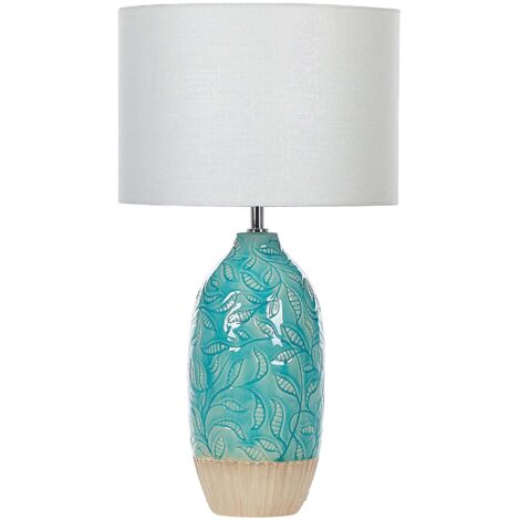 Tischlampe ATABA Keramik Türkis
