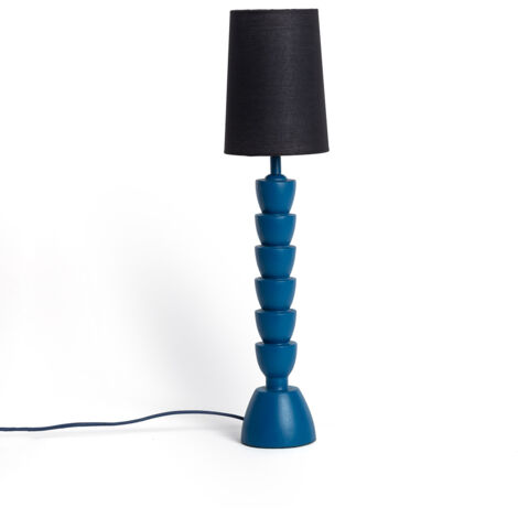 Tischlampe aus Kunstharz Darian Blau