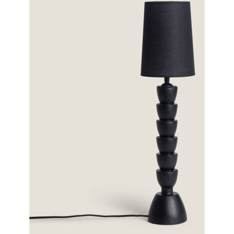 Tischlampe aus Kunstharz Darian Schwarz