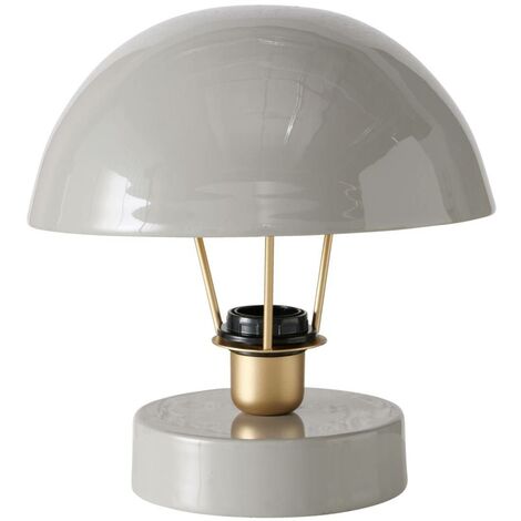 Tischlampe aus Metall CLOVER, grauer Lampenschirm, Ø 25 cm
