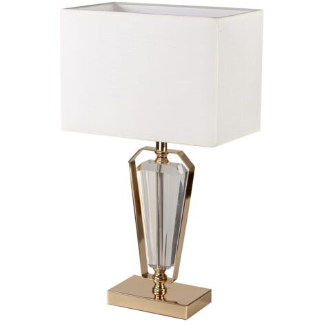 Tischlampe aus Metall und Glas, 40 x 40 x 50 cm
