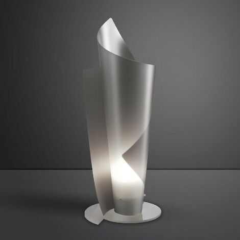 Tischlampe aus Polilux VELA Silber Durchmesser 27 x H70 cm