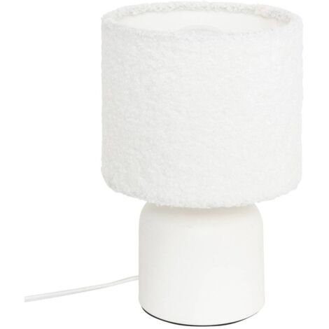 Tischlampe Bona Bouclette Weiß H22cm - Atmosphera créateur d'intérieur