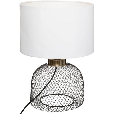Tischlampe EMIE, mit weißem Lampenschirm