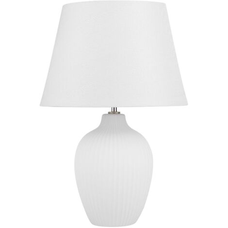 Tischlampe FERGUS Keramik Weiß