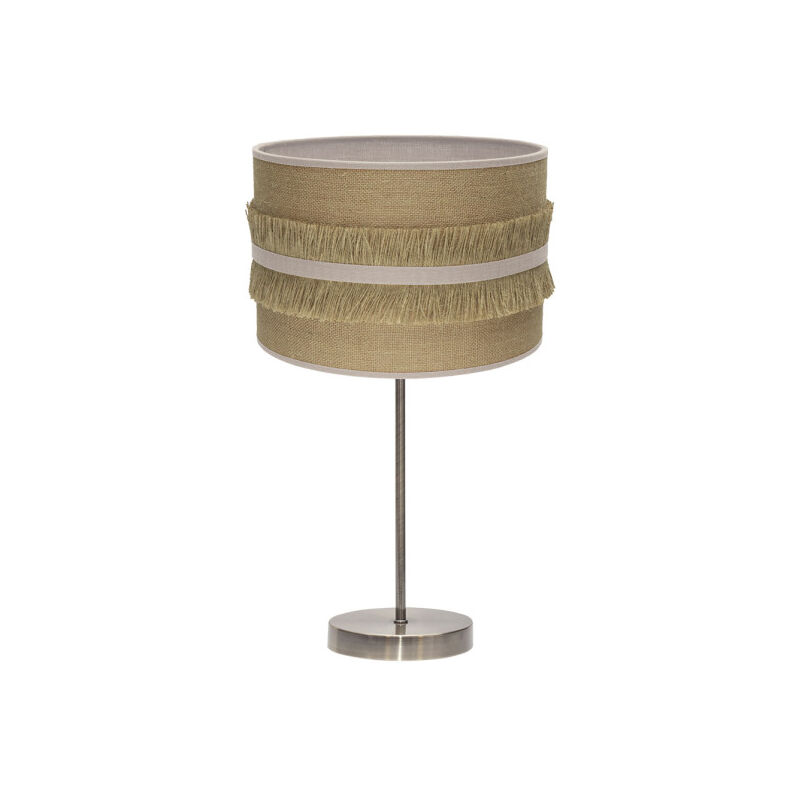 Große Tischlampe natalia 1xe27 Leder/Sack beige 62x30x30 cm