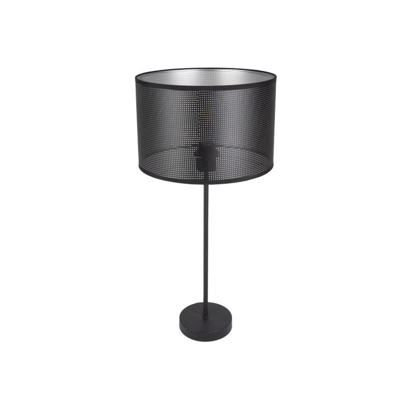 Fabrilamp - Anastasia Hohe Tischlampe 1xe27 Schwarz/Schwarz-Silber 60x30x30 Cm