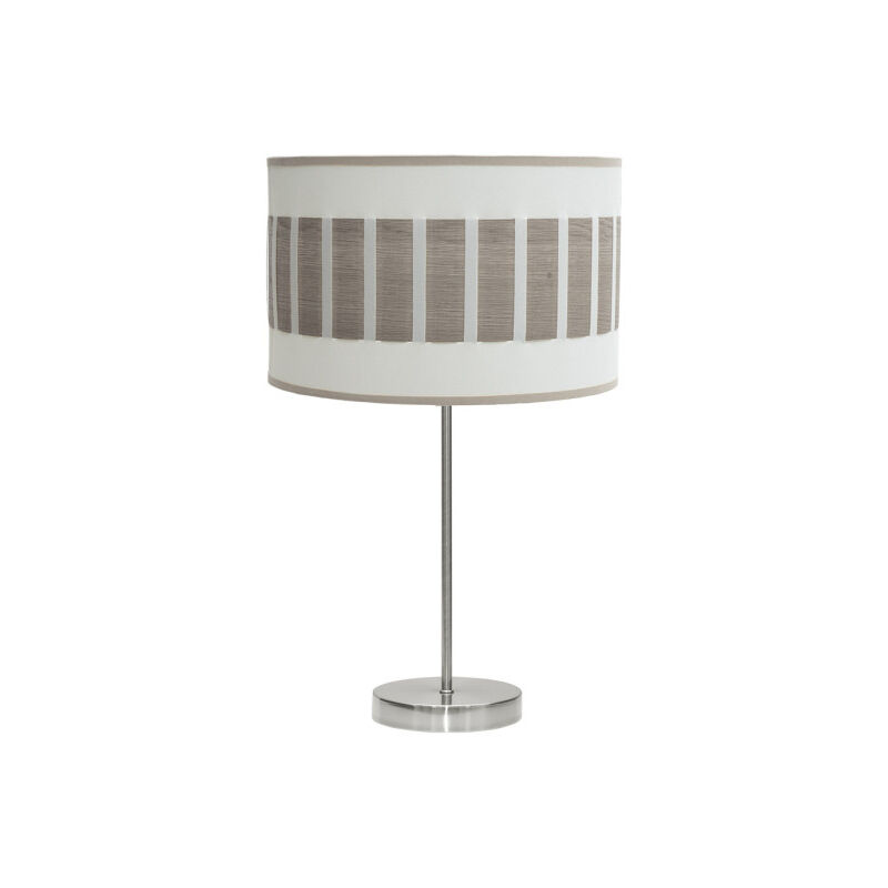 Fabrilamp - ivanna Stehtisch ivanna 1xe27 nickel/weiß-holz grau 62x30x30 cm