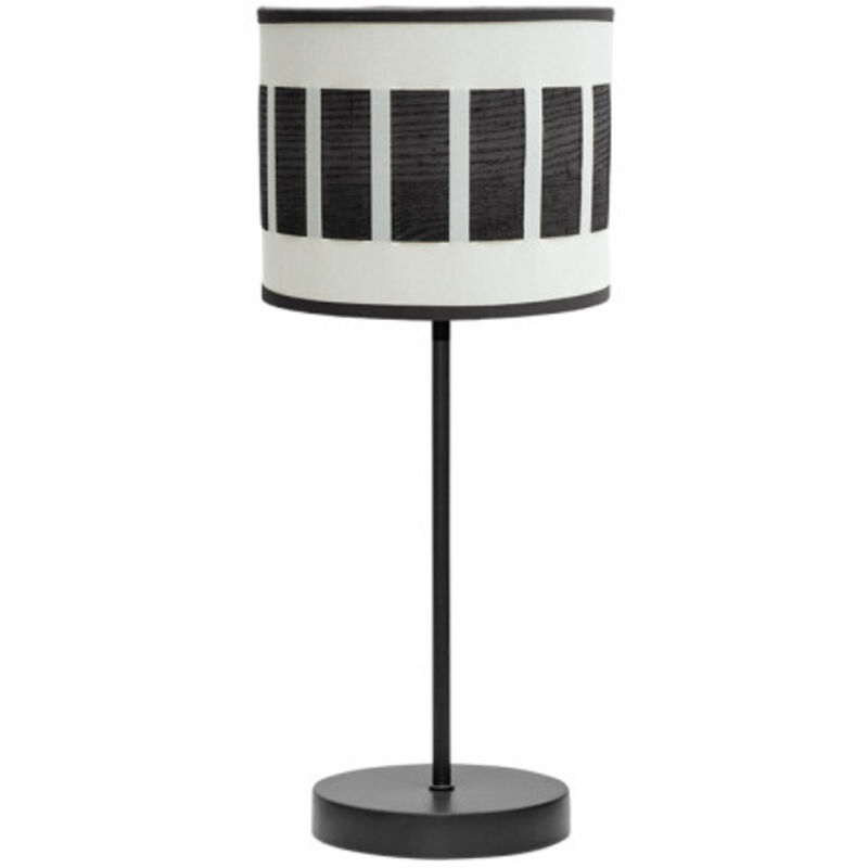 Fabrilamp - ivanna tischlampe 1xe14 schwarz/weiss-schwarz holz 43x17x17 cm