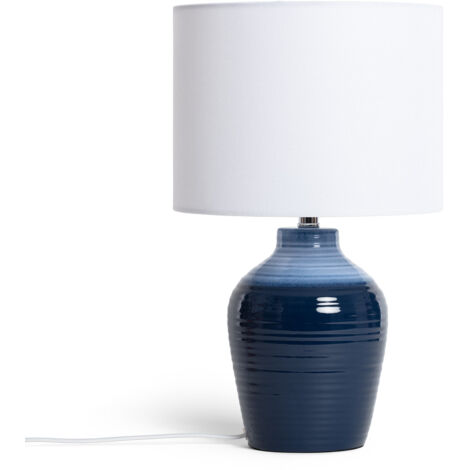 Tischlampe Keramik Botijo Dunkles Blau