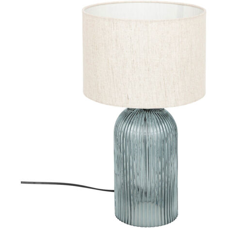 Tischlampe Mati Glas Blau H42cm - Atmosphera créateur d'intérieur