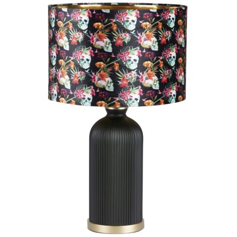 Tischlampe mit Kristallschädeln, 48 x 48 x 63 cm