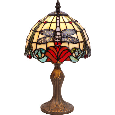 Tischlampe mit Libellen, Durchmesser 20 cm, Compact-Serie