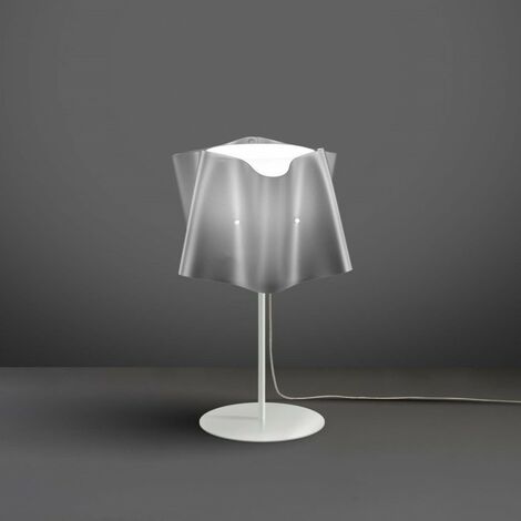 Tischlampe mit Metallsockel und Stiel FOLIO Lampenschirm Silber Durchmesser 25x H37 cm