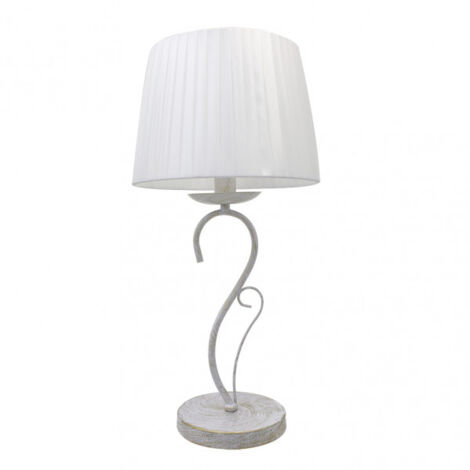 Tischlampe mit Schirm AMSTERDAM Weiß/Gold 50x25x25 Cm Fabrilamp