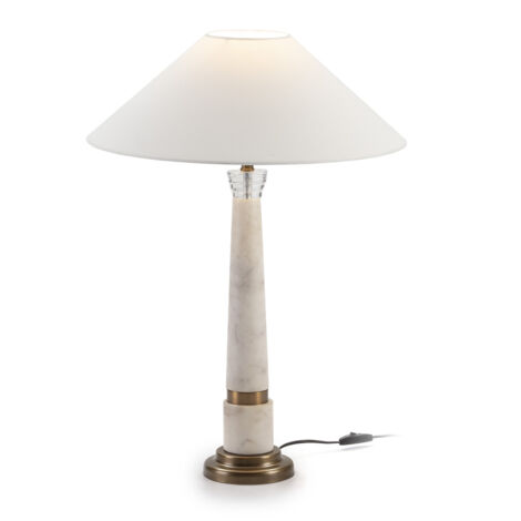Tischlampe ohne Bildschirm 13x13x40 Methacrylat/weißer Marmor/Silbermetallbeleuchtung/Tischlampen für alle Stile, um dem Zuhause eine Note zu verleihen