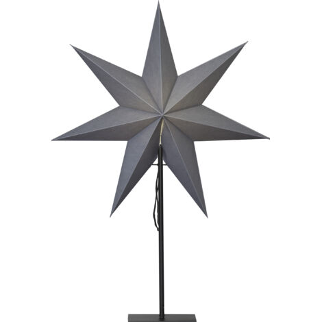 Tischlampe Stern -Ozen', groß, grau, 75cm