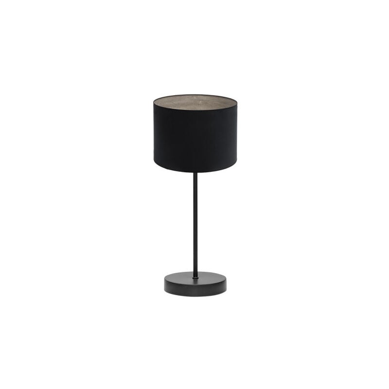 Fabrilamp - Tischleuchte tania 1xe14 schwarz/schwarz-holz grau 42x17x17 cm