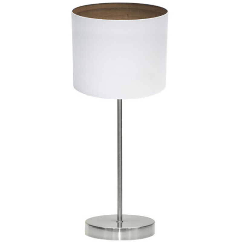 Fabrilamp - Tischleuchte tatiana 1xe14 nickel/weiß-mad.dark 42x17x17 cm