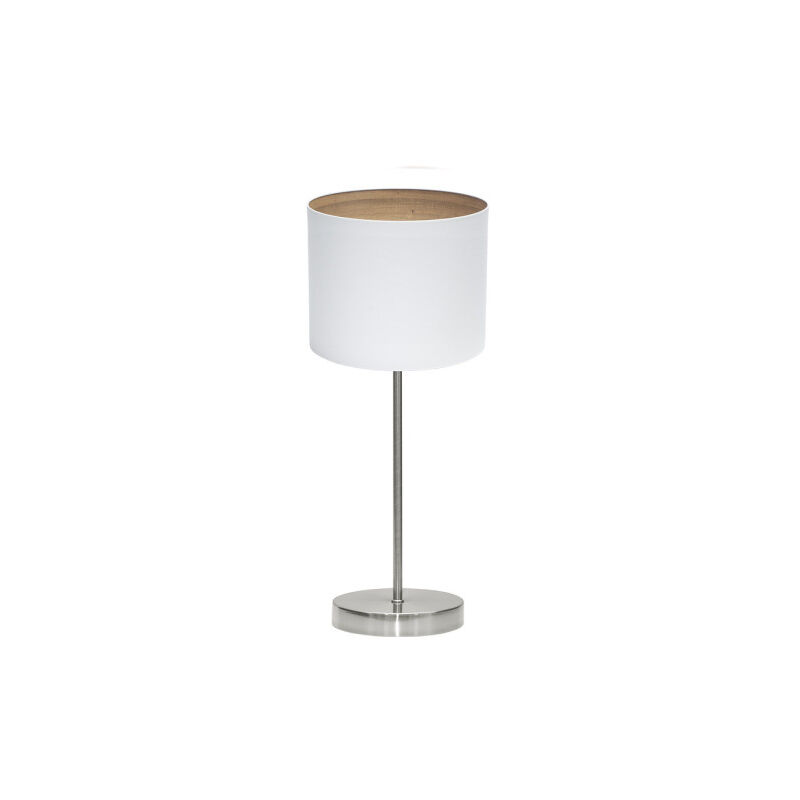 Fabrilamp - Tischleuchte tatiana 1xe14 nickel/weiß-mad.clara 42x17x17 cm
