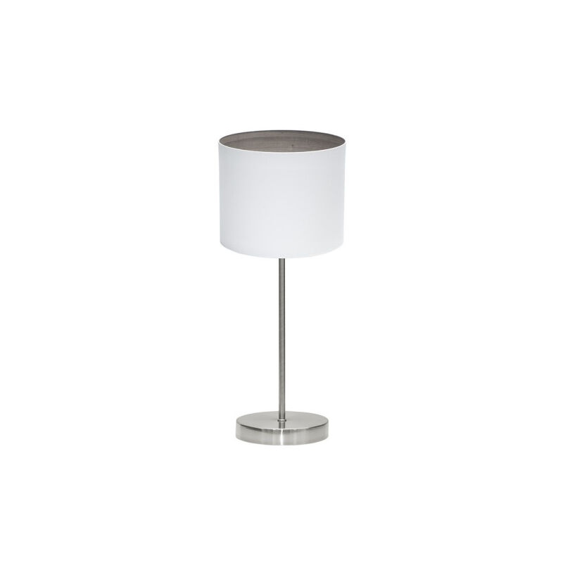 Fabrilamp - Tischleuchte tatiana 1xe14 nickel/weiß-mad.grau 42x17x17 cm