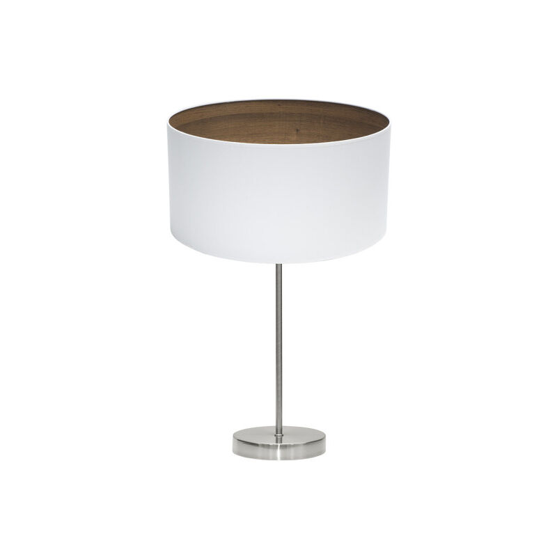 Tatiana Tischleuchte 1xe27 Nickel/weiß-mad.dark 63x30x30 Cm - Fabrilamp