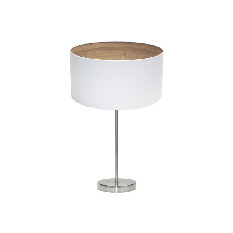 Tatiana Tischleuchte 1xe27 Nickel/weiß-weiß-mad.light 63x30x30 Cm - Fabrilamp