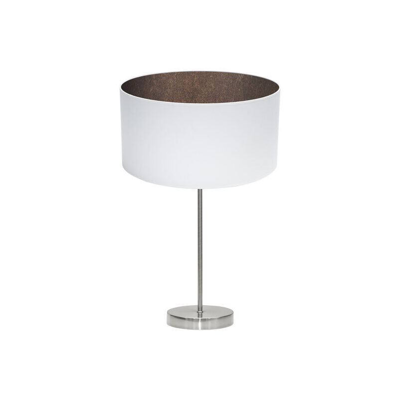 Fabrilamp - Tischleuchte tatiana 1xe27 nickel/weiß-oxid 63x30x30 cm