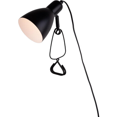 Tischlampe Tischleuchte Klemmstrahler schwarz Schlafzimmerlampe beweglich H 28cm