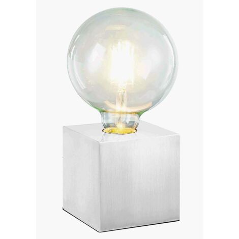 Tischlampe Tischleuchte Nachttischleuchte Touch Metall weiß E27 H 10 cm