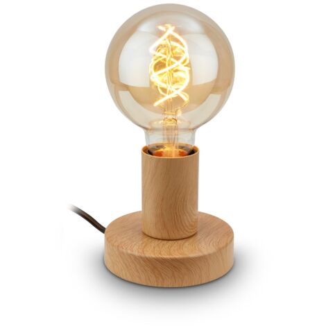 Tischlampe Tischleuchte Wohnzimmer Schlafzimmer Retro Vintage Kabelschalter
