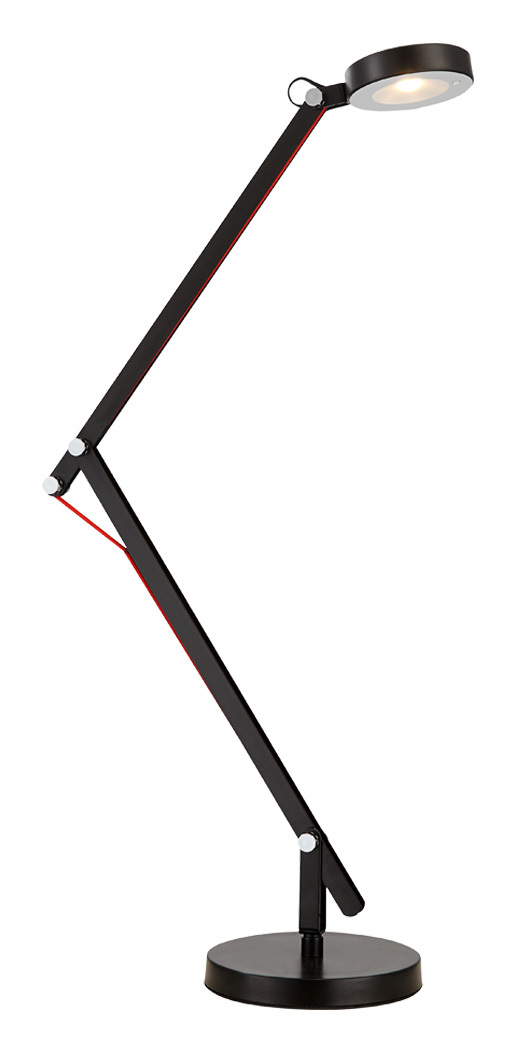 Etc-shop - Tischlampe verstellbar schwarz Tischleuchte rund Lampen Esszimmer Tischstrahler schwarz, verstellbar, 1xLED 6W 500Lm, H 84 cm, Wohnzimmer