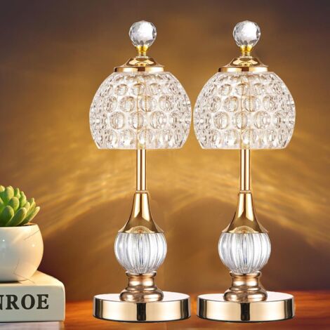 Tischlampe - Vintage Crystal LED - 3 Farben - Dimmbar