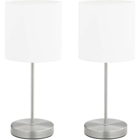 Tischlampen 2 Stk. Touch-Sensor Weiß E14 vidaXL