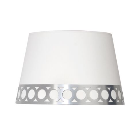 Tischlampenschirm dalia e14 weiß/silber 25dx20dx15h