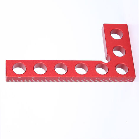 Tischlerwinkel 0–100 mm, 90°-Winkel für präzises Positionieren, aus rotem Metall