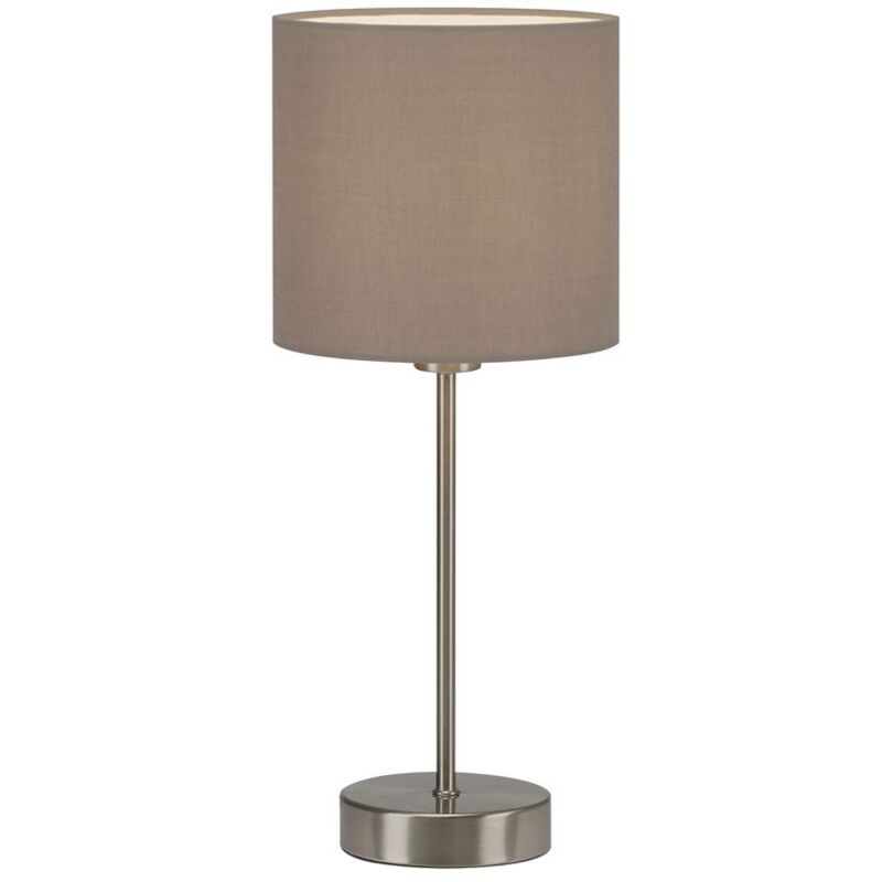 Tischleuchte Brilo Ner Leuchten Fabric, 25 W, Ip20, Taupe, Metall-stoff, Exkl. 1x E14, Ø 16 Xcm