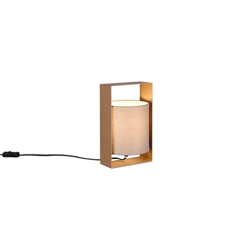 Trio Tischleuchte Beistelllampe Nachttischlampe Coffee E27 Stoffschirm H 27cm