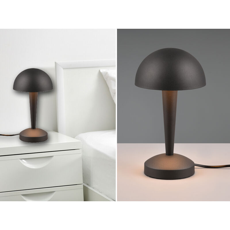 Reality Leuchten - Led Tischleuchte Canaria Aus Metall Mit Touchfunktion Schwarz Gold, Höhe 26cm