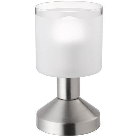 Tischleuchte GRAL Silber matt ON/OFF über Touch Sensor, Höhe 17cm